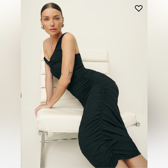 Reformation Alycia Knit Midi Dress in Black - Picture 5 of 11